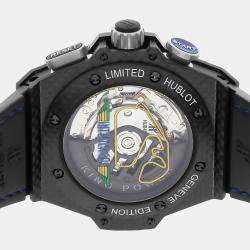 Hublot Black Carbon Fiber King Power 703.QM.1129.HR.FIL11 Automatic Men's Wristwatch 48 mm