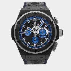 Hublot Black Carbon Fiber King Power 703.QM.1129.HR.FIL11 Automatic Men's Wristwatch 48 mm