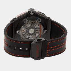 Hublot Red Carbon Fiber Big Bang Ferrari Automatic Men's Wristwatch 45 mm