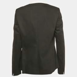Pre Owned Hugo Boss Black Gabardine Single Breasted Blazer S