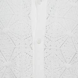 Pre Owned Hugo Boss White Open Knit Sammp Shirt XL