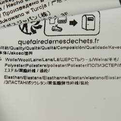 مملوكة مسبقًا بنطلون هوغو بوس صوف رمادي مزيج نحيف جداً مقاس متوسط