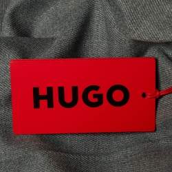 مملوكة مسبقًا بنطلون هوغو بوس صوف رمادي مزيج نحيف جداً مقاس متوسط