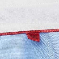 Hugo Boss Blue Logo Embroidered Cotton Long Sleeve Shirt XXXL