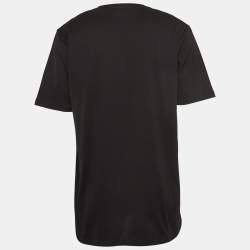 Pre Owned Hugo Boss Black Logo Print Cotton Crew Neck T-Shirt XL