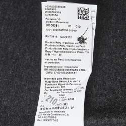 Pre Owned Hugo Boss Dark Grey Cotton Knit Regular Fit Polo Tshirt S