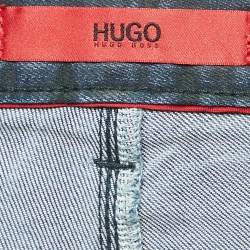 Pre Owned Hugo Boss Navy Blue Washed Denim Jeans L Waist 36"