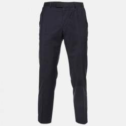 Hugo Boss Navy Blue Virgin Wool Trousers M