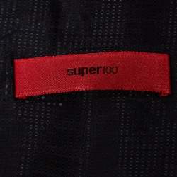 Pre Owned Hugo Boss Blue Wool Single Breasted Three Piece Pants Suit L