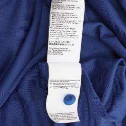 Hugo Boss Blue Cotton Knit Modern Fit Polo T-Shirt L