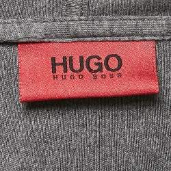 Hugo Hugo Boss Grey Cotton Knit Hooded Zip-Up Dellagio Jacket XXL