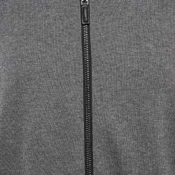 Hugo Hugo Boss Grey Cotton Knit Hooded Zip-Up Dellagio Jacket XXL