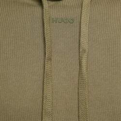 Pre Owned Hugo Boss Green Cotton Hooded Sweatshirt S