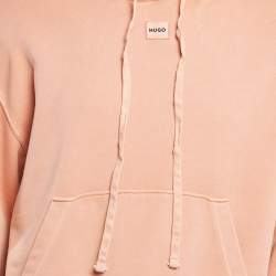 Hugo Boss Light Orange Cotton Knit Hoodie and Joggers Set S