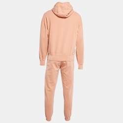 Hugo Boss Light Orange Cotton Knit Hoodie and Joggers Set S