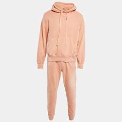 Hugo Boss Light Orange Cotton Knit Hoodie and Joggers Set S