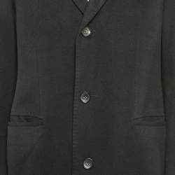 Boss Selection by Hugo Boss Black Cashmere Blend Felt Mid-Length Coat M