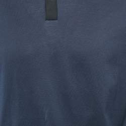 Hugo Boss Navy Blue Jersey Long Sleeve Polo T-Shirt L