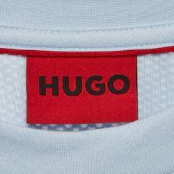 Hugo Boss Blue Printed Mesh Crewneck Dstaros T-Shirt M