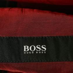 Hugo Hugo Boss Black Striped Gabardine Regular Fit Blazer XXXL