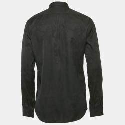 Hugo Boss Black Patterned Cotton Extra Slim Fit Shirt L