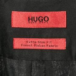 Hugo Boss Black Patterned Cotton Extra Slim Fit Shirt L