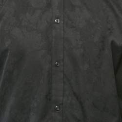 Hugo Boss Black Patterned Cotton Extra Slim Fit Shirt L