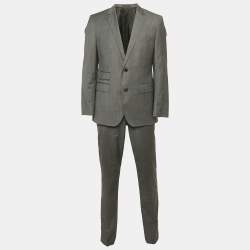 Hugo Boss Grey Wool Tailored Super 100 Suit L