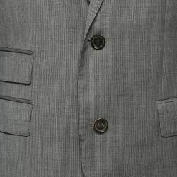 Hugo Boss Grey Wool Tailored Super 100 Suit L