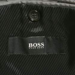 Hugo Boss Grey Wool Tailored Super 100 Suit L
