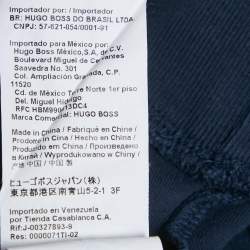 Hugo Boss Blue Logo Print Cotton Crewneck Sweatshirt M