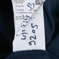 Hugo Boss Blue Logo Print Cotton Crewneck Sweatshirt M