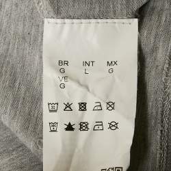 Pre Owned Hugo Boss Grey Jersey Polo T-Shirt L