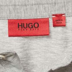 Pre Owned Hugo Boss Grey Jersey Polo T-Shirt L