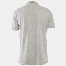 Pre Owned Hugo Boss Grey Jersey Polo T-Shirt L