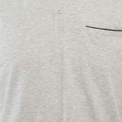 Pre Owned Hugo Boss Grey Jersey Polo T-Shirt L