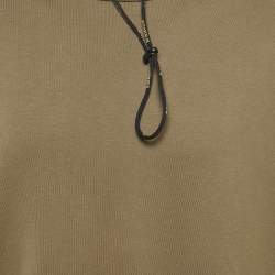 Pre Owned Hugo Boss Unisex Olive Green Cotton Knit Hoodie XL