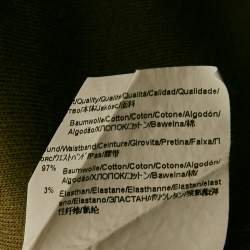 Pre Owned Hugo Boss Unisex Olive Green Cotton Knit Hoodie XL