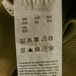 Pre Owned Hugo Boss Unisex Olive Green Cotton Knit Hoodie XL