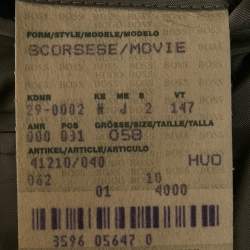 Pre Owned Hugo Boss Black Pinstriped Wool Regular Fit Suit 4XL