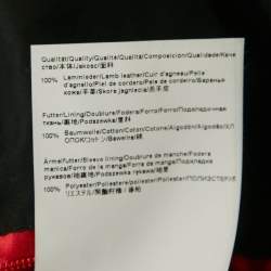 Pre Owned Hugo Boss Black Leather Zip-Up Laudin  Jacket 3XL