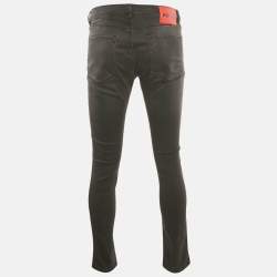 Pre Owned Hugo Boss Black Washed Stretch Denim Jeans L Waist 36"