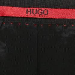 Pre Owned Hugo Boss Black Wool Single Breasted Suit XL