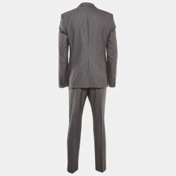 Pre Owned Hugo Boss Grey Pin Striped Wool Aeron1/Hamen1 Suit XL