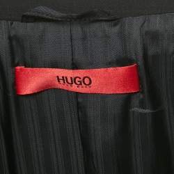 Pre Owned Hugo Boss Black Wool Single Breasted Suit XL