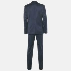 Pre Owned Hugo Boss Navy Blue Wool Single Breasted Aeron 1/ Hamen1 Suit XL