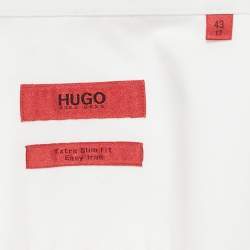 Pre Owned Hugo Boss White Cotton Extra Slim Fit Erondo Shirt XXL