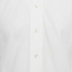Pre Owned Hugo Boss White Cotton Long Sleeve Shirt M