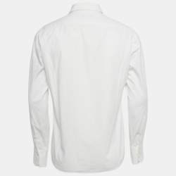 Pre Owned Hugo Boss White Cotton Long Sleeve Shirt M