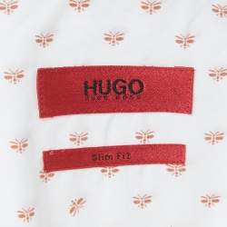Pre Owned Hugo Boss White Bee Print Cotton Long Sleeve Shirt L